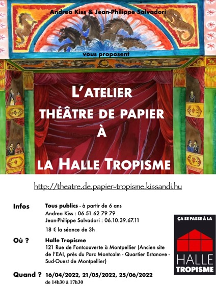 L’atelier théâtre de papier à la Halle Tropisme de Montpellier